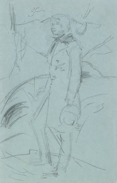 Preliminary Sketch for the Portrait of John Ruskin by John Everett Millais